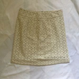 Winter white lace skirt by Loft